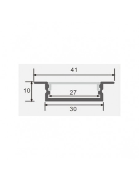 Profil Aluminiu Ptr Banda Led L M Mm Argintiu